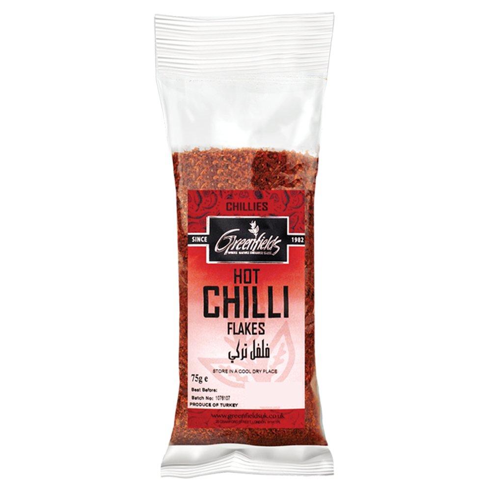 GF HOT CHILLI FLAKES 12X75G