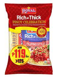 Royal Filipino Spaghetti & Sauce Celebration Value Pack 